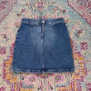 Free People Blue Denim Mini Skirt